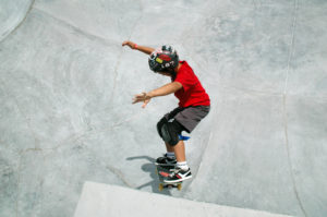 youth on skateboard